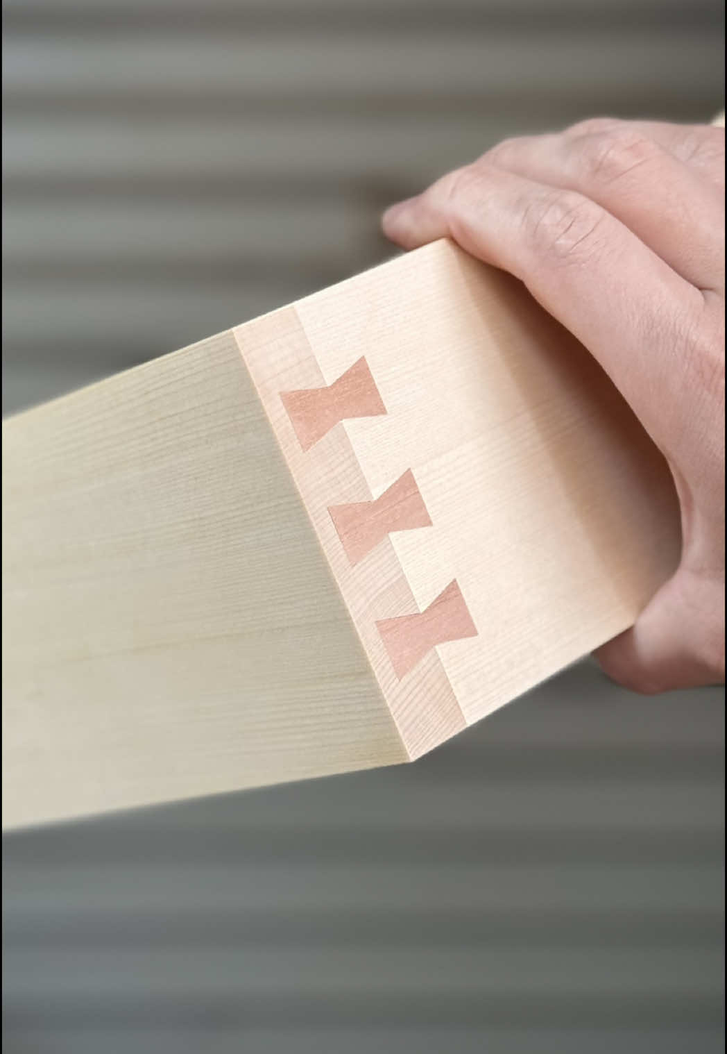 Butterfly Keys in a Butt Joint. #woodworking #DIY  #asmr #wood #joint 