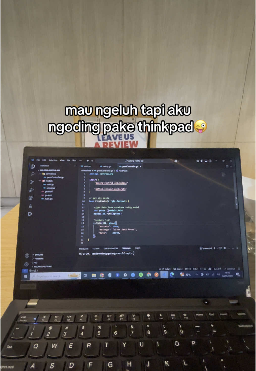 sering banget dikira sepuh koding karena pake thinkpad #fypシ゚ #lenovothinkpad #coding #fyppp 