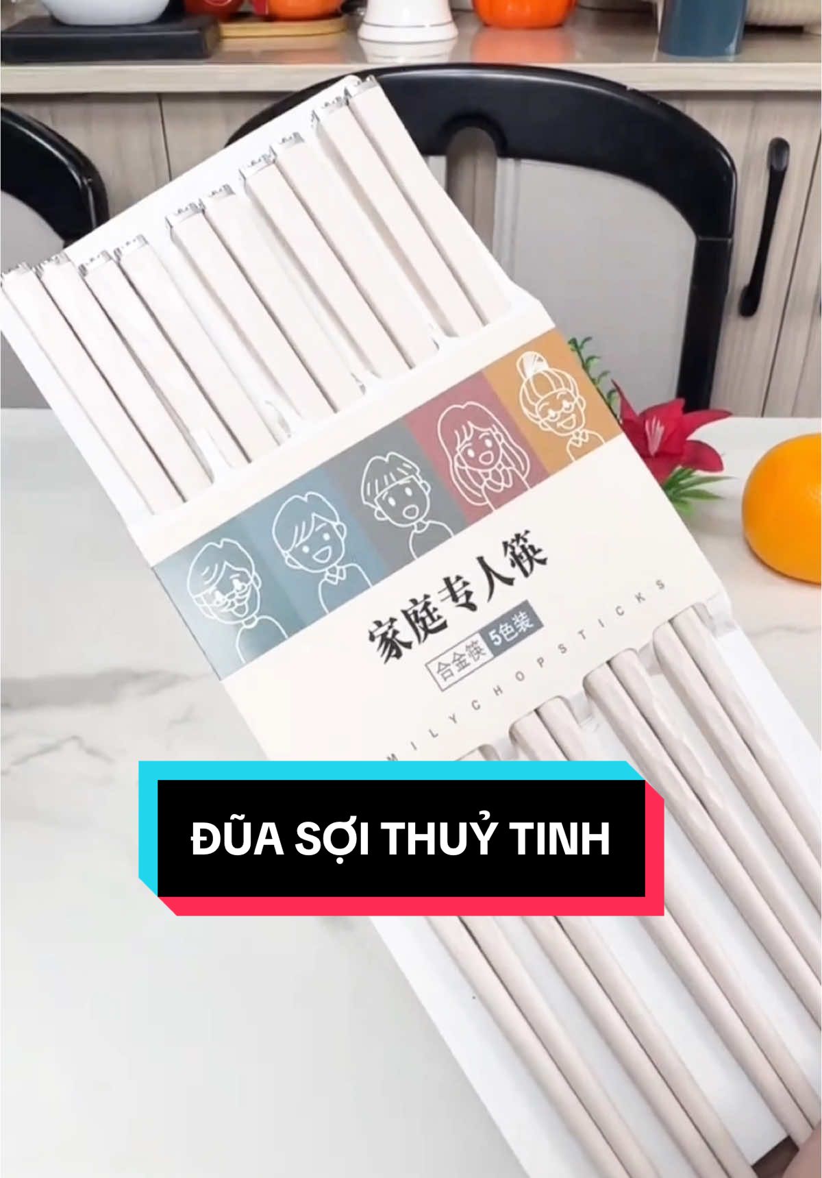 Đũa sợi thuỷ tinh mạ bạc vừa đẹp vừa sang luôn #chiduyendungthat #duasoithuytinh 