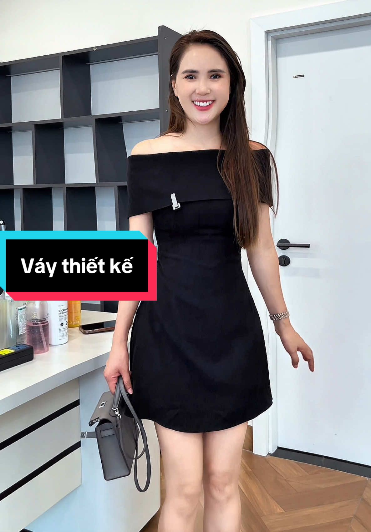 Váy thiết kế trễ vai mặc tôn đang lắm luôn. Mềm mai thắt eo. #vaytrevai #vaythietke #vayxinh #xuhuong #xuhuongtiktok 