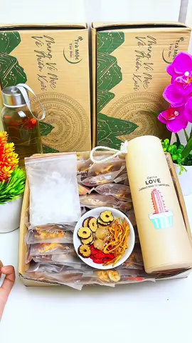 Trà đông trùng tứ vị thảo mộc (nấm đông trùng hạ thảo, táo đỏ, kỷ tử, long nhãn) hàng chọn có mix thêm đường phèn, trà an thần dưỡng nhan#tratuvi #trathaomoc #trangon 