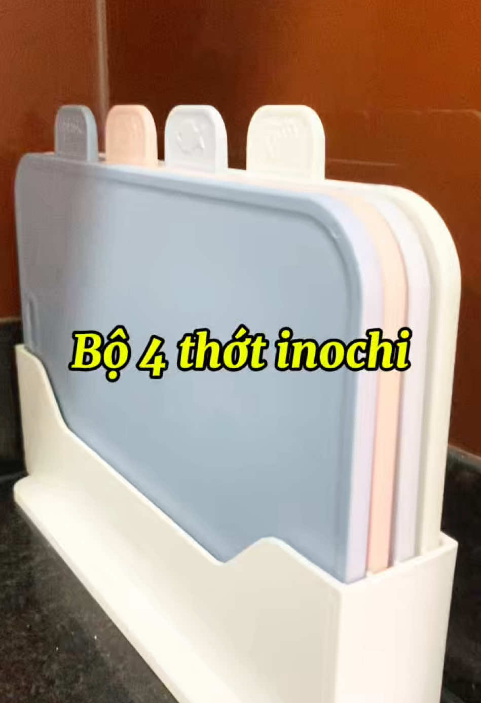 Bộ 4 thớt để dễ dàng phân loại đồ sống chín, rau củ nè  #bo4thotinochi #thotnhuakhangkhuan #thotinochi 