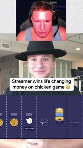 Streamer wins life changing money on chicken game #stevewilldoit #crossyroad #streamer #kick 