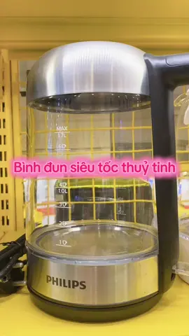 Bình đun siêu tốc Philips 1.7Lit thuỷ tinh  HD9339 #giadungtienich #binhdunnuoc #xuhuong #xuhuongtiktok #trending #trend 