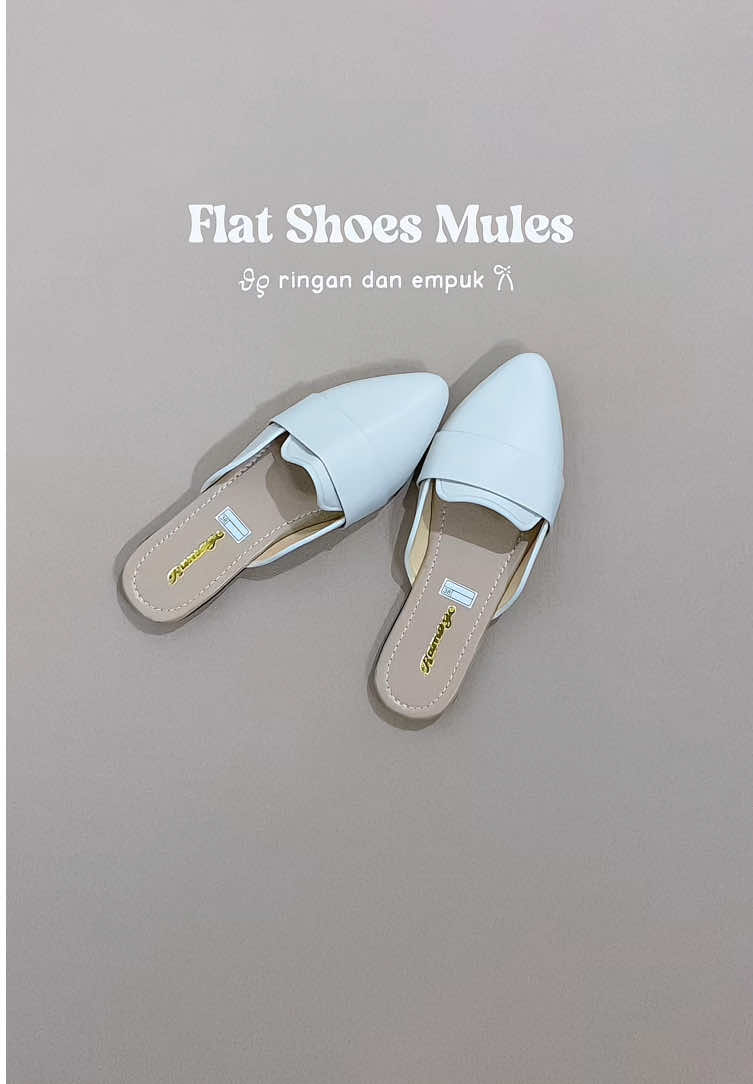 simple elegant🩶 #flatshoes #rekomendasisandal #selopwanita #selopmuleswanita #sandalmules 