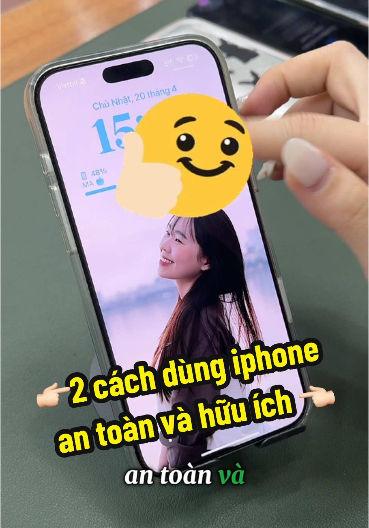 2 cách dùng iphone an toàn và hữu ích 🤩 #taoxanh #hotungmau #meoiphone #xuhuong 
