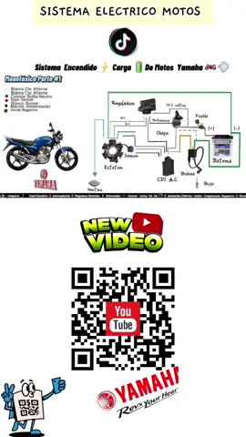 Yamaha Circuito Electrico⚡️ Estator/CDI/Regulador Diagrama 💯% Util Ybr 125 #yamahamotos ##diagramaselectricos #diagramamotochina #yamahaybr125
