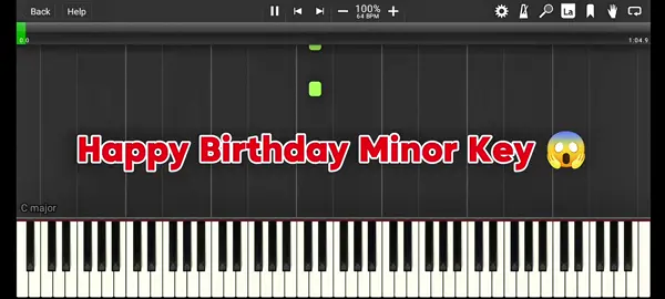 Happy Birthday Minor Key 😱 #tiktok #fyp #viral #trending #foryoupage #pianocover #happybirthday #synthesia #kids
