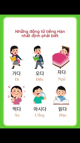 Tiếp tục Series học từ vựng tiếng Hàn sơ cấp with Jia.  Phần 7: Những động từ thông dụng phải biết. Cùng mình học những từ vựng này nhé. Nhớ follow mình để mình động lực làm thêm nhiều video tiếng Hàn nha. ^^  #trending #LearnOnTikTok #learnkorean #hoctienghan #tuvungtienghan #tienghanjia