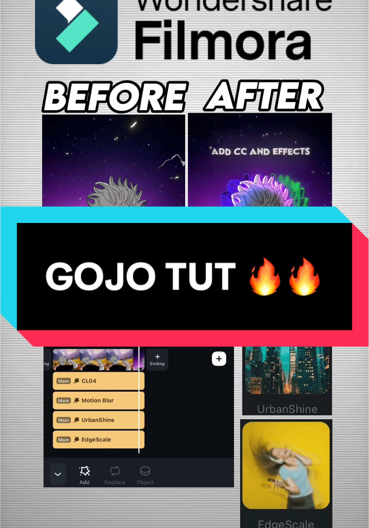 Gojo tutorial #anime #animeedit #gojo #jujutsukaisen #tutorial #fmcc #filmora #filmoratutorial #fyp @Filmora Video Editor 