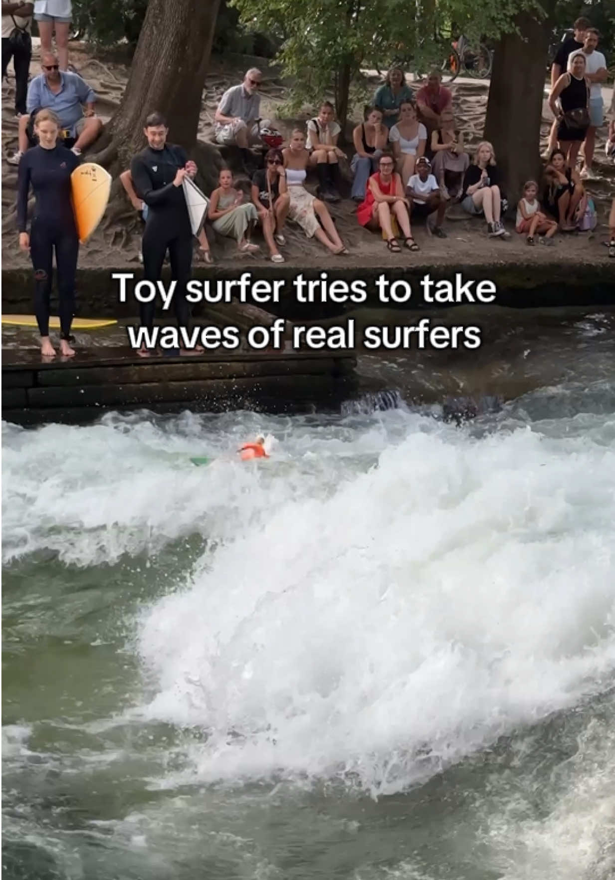 Crazy surfer enters the lineup and is a complete savage