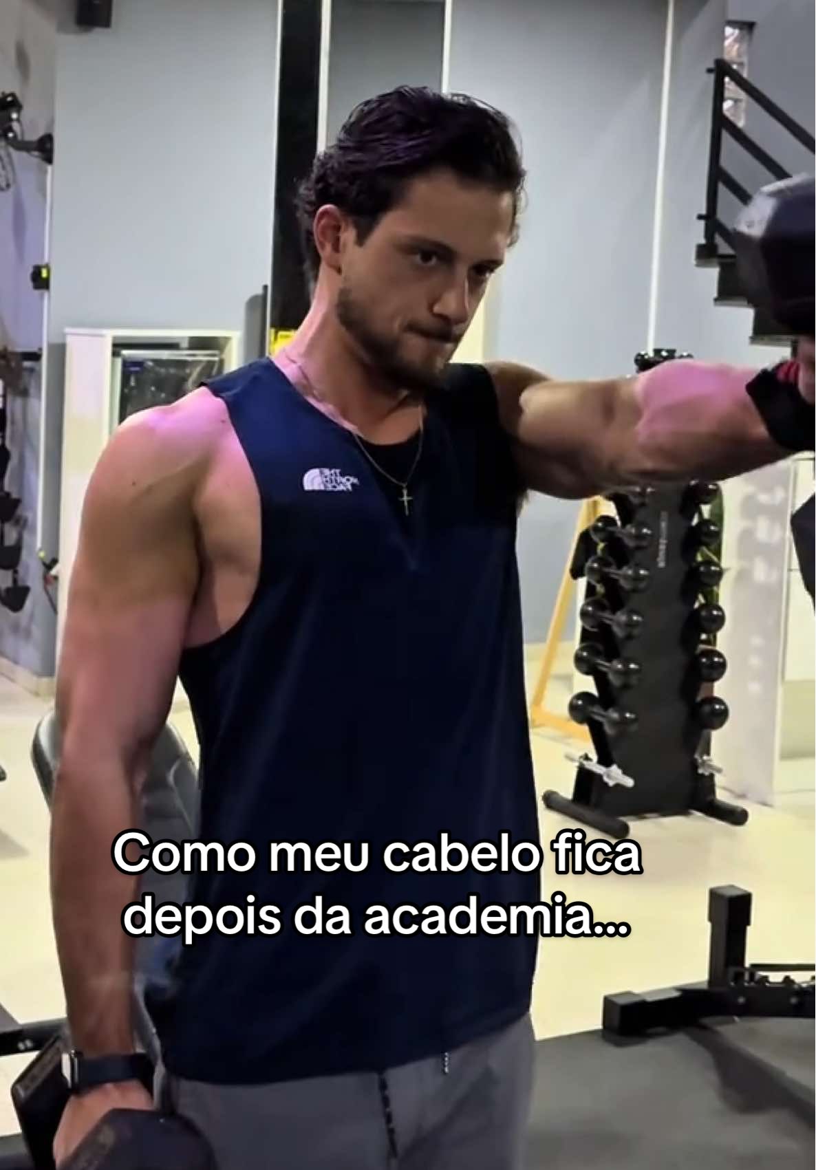 Se liga como a cabeleira fica depois de um treino!                   #gym #fyp #oldmoney #estilomasculino #zacca 