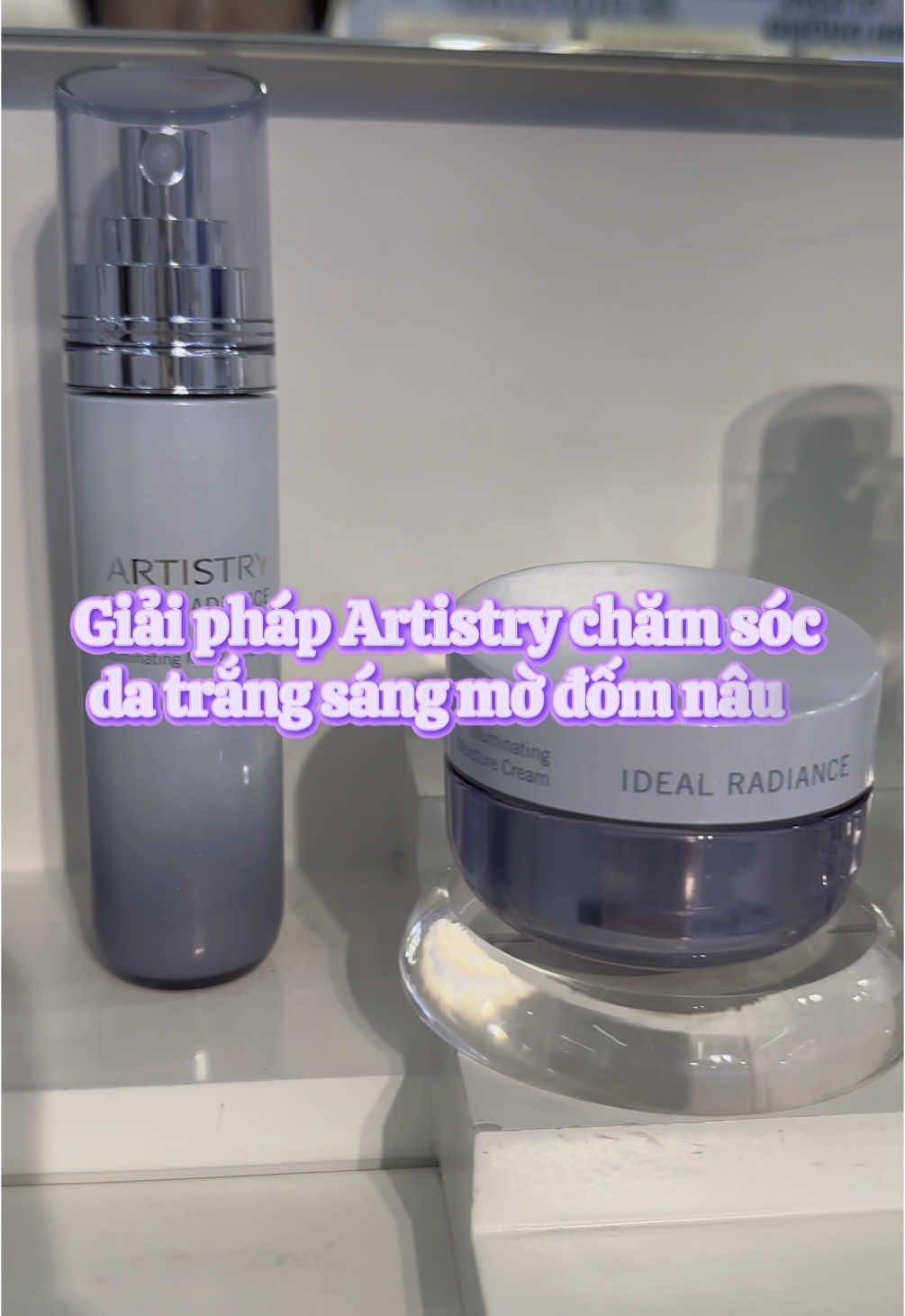 Giải pháp Artistry thuần chay chăm sóc da trắng sáng mờ đốm nâu cho làn da nám ko đều màu 🩵 #artistry #amway #dakhongdeumau #dasamnam 