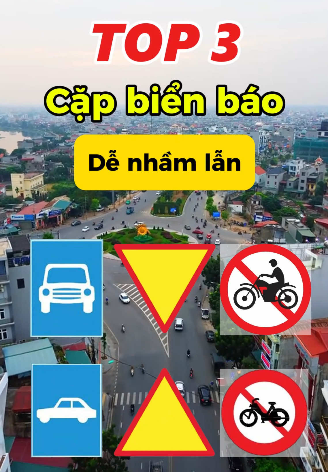 Top 3 cặp biển báo dễ gây nhầm lẫn bạn cần chú ý #LearnOnTikTok #lythuyet600cau #thilaixeoto #thibanglaixea1 #thibanglaixe #thinhhanh #mophongcactinhhuonggiaothong #sahinh #thibangb2 #thibangb1 