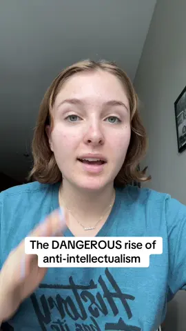 Anti-intellectualism will be our downfall… This is SERIOUS, especially given global events. Please share this with loved ones and encourage them to read / educate themselves!! #leftist #education #BookTok #humanrights #election #reading #project2025 