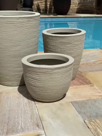 Kit 3 Vasos Para Plantas Decorativo Em Polietileno N1 N2 N3
