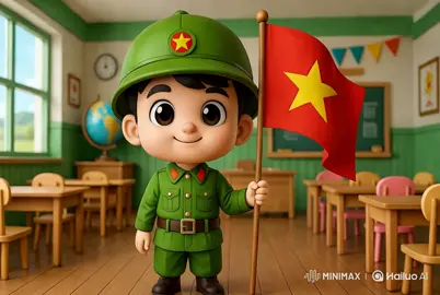 Chú bộ đội tí hon #giaovienmamnon #mamnontiktok #xuhuongmamnon #mầmnon #ai #congngheai 