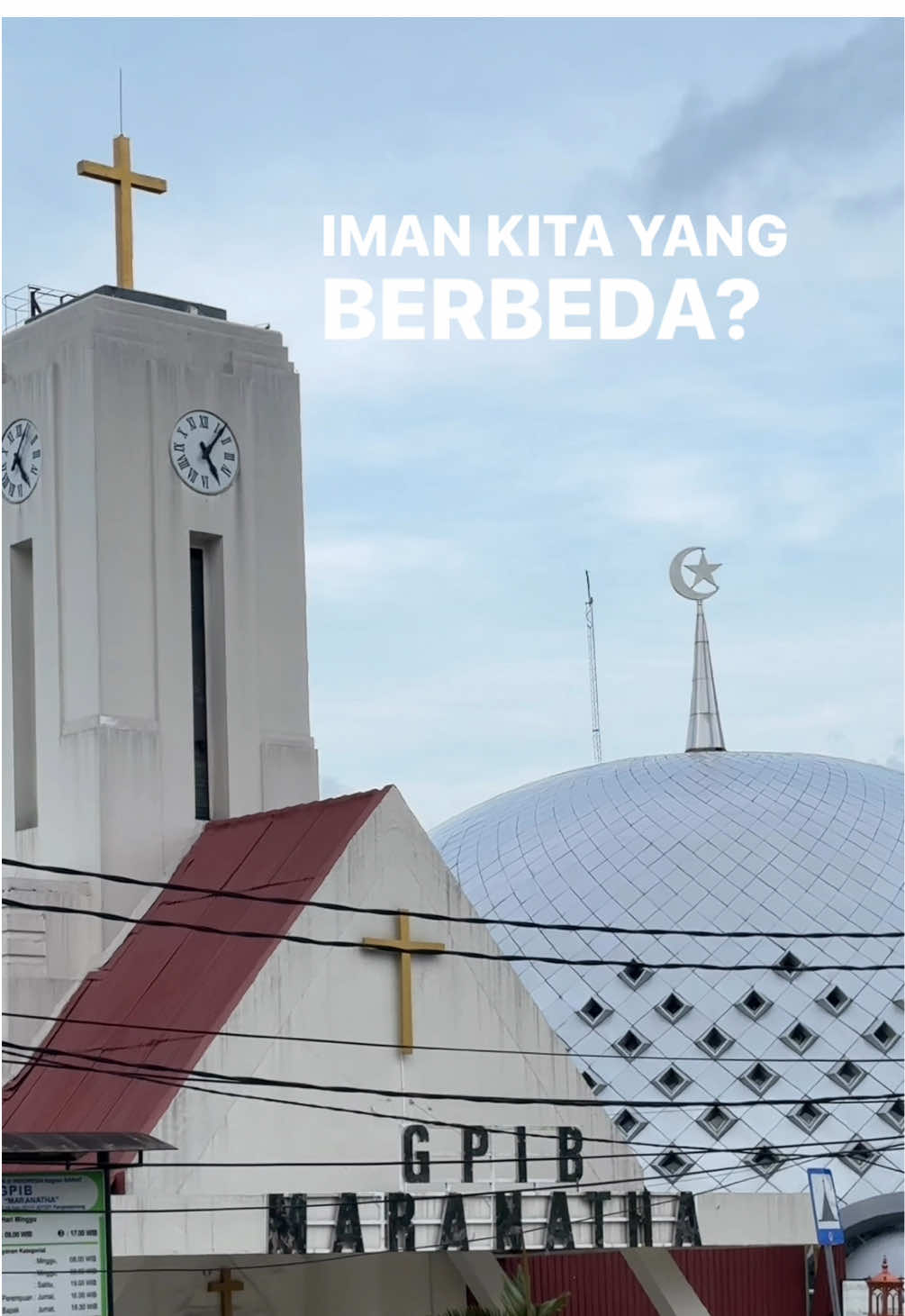 Tuhan memang satu, kita yang tak sama 💔 #bedaagama #gereja #masjid #pericintaku #melawanrestu