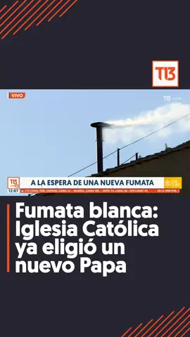 ¡Habemus Papam!: El momento en el que sale humo blanco desde la fumata del Vaticano Este jueves, salió la fumata blanca desde la chimenea de la Capilla Sixtina, donde se reunieron los 133 cardenales que participaron en el Cónclave, lo que indica que ya se eligió a un nuevo Papa en la tercera votación del día. La fumata blanca que anuncia un acuerdo se dio luego de dos veces en las que salió la fumata negra, señal de que no hubo consenso. #Noticias #T13 #Vaticano #Papa