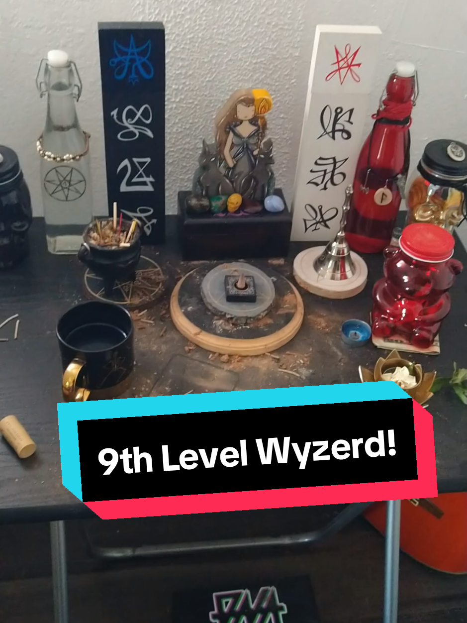 In my old videos you can see which amulet I'm wearing and know what level I was working on. This is part of the function of these in this Xaos Wyzerdry system.  After graduating each level, these amulets become trophies full of energy to display on your altar or use for specific spell work.  This system is designed to be additional to your current magic practice, not to replace but to work alongside and enhance your chosen spiritual path. Like an additional D&D module, Xaos Wyzerdry doesn't change the base game it just adds more elements, techniques, and variety. Guided by the Goddess Hekate, we hope to help magic in all her wonderful forms to Flourish and Evolve in a Fantastical New Renaissance!  Follow to learn more here and to know earliest when the full system launches. #xaoswyzerdry #grimhealer #hekate #loki #baphomet 