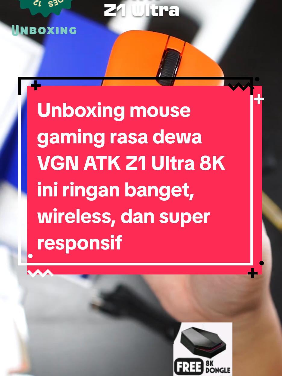 Unboxing Mouse gaming rasa dewa! VGN ATK Z1 Ultra 8K ini ringan banget, wireless, dan super responsif. Aiming makin presisi, tangan nggak pegel, game jadi auto menang! Cocok buat kamu yang cari mouse nyaman + performa tinggi! #VGNZ1Ultra  #GamingMouse #MouseGaming #8KHzMouse #UltraLightMouse #WirelessGaming #ErgonomicMouse #SetupGaming #GamersIndonesia #TechTok #FYP #GadgetUpdate #TikTokTekno