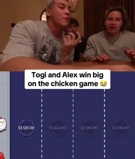 Togi and Alex win big on the chicken game 😭#kickstreaming
