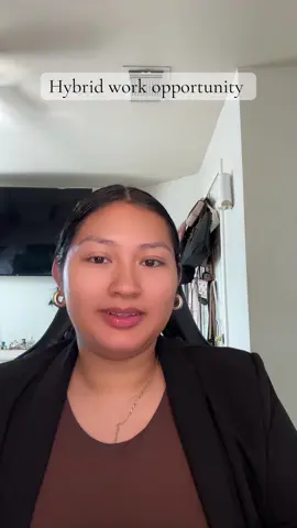 Hybrid work opportunity you can work from home or the office or both! #wfh #flexibleworkschedule #officelife #flexiblejobs #workfromhome #homeoffice 