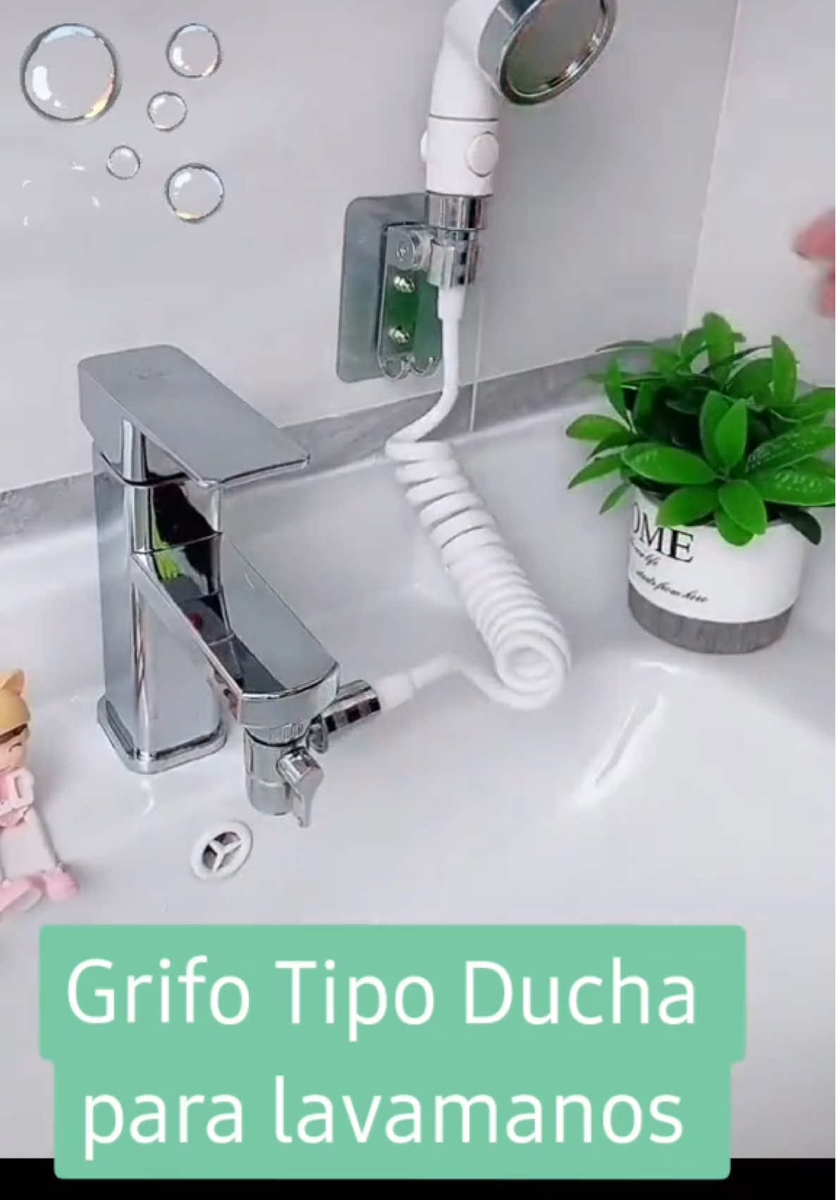 Grifo para ducha tipo lavamanos. #hogar #tiktokmademebuyit #baño 