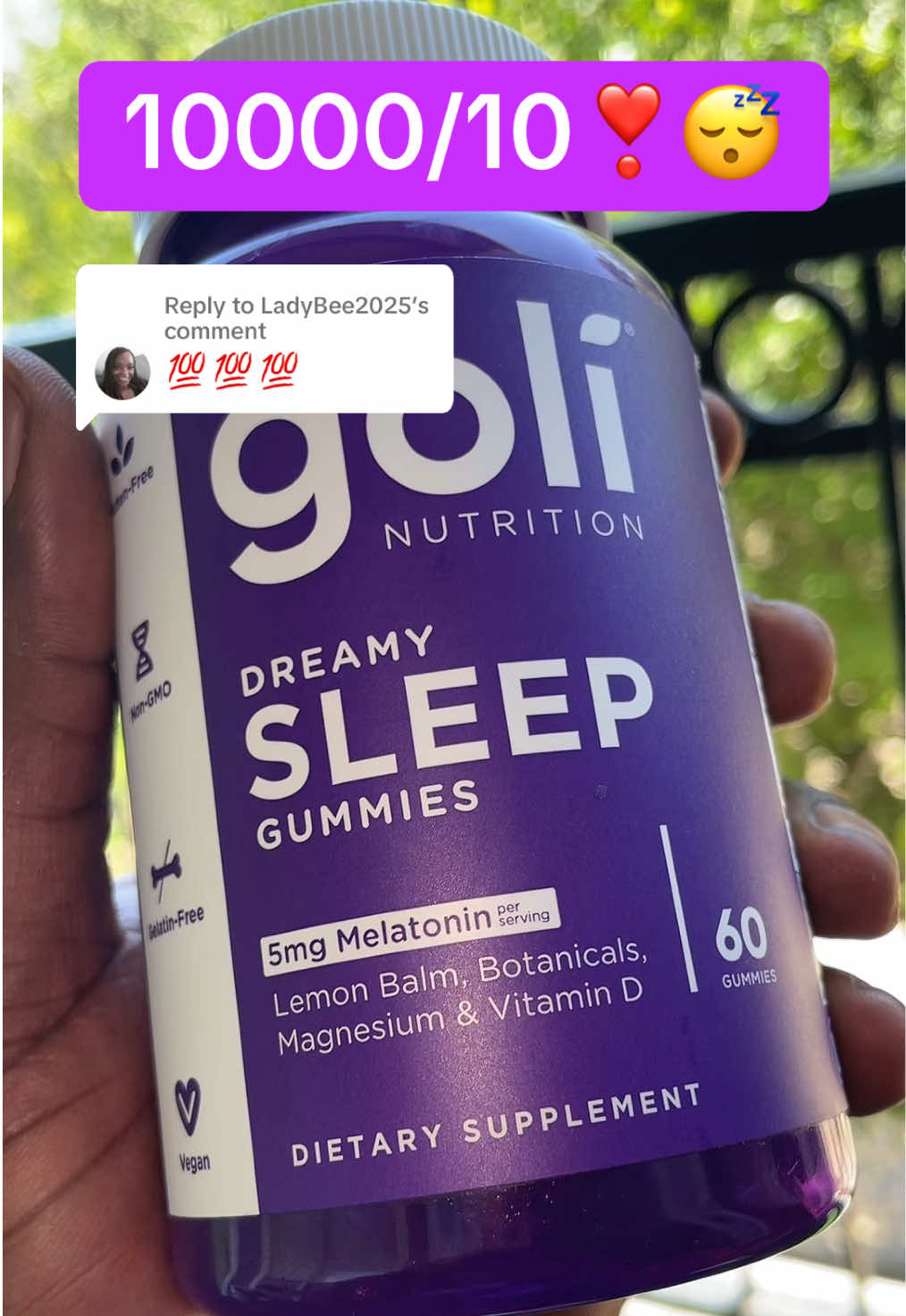 Replying to @LadyBee2025 let them know the Goli Sleep 💤 is the TRUTH💤😎 #golisleep #sleepgummies #insomnia 