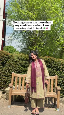 while everyone’s out in shorts and bikinis, there’s me — walking in with a lawn suit and unmatched desi energy. not just dressing different, feeling different. this is what comfort in your own skin looks like. #desigirlenergy #lawnseason #modestfashion #desistyle #uksummer #browngirlvibes #culturalpride #pakistanifashion #softbutstrong #desiinuk  #fyp #desiinuk #browntok #browngirl #pakistani 
