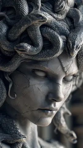 Medusa. Look at her 🤍👁️ #medusa #creepytok  #ai #aiart  #aiartcommunity #digitalcreativity #aestheticvibes #aiartist #aigenerated #generativeart #creativeai #creepyvideos  #midjourneyart 