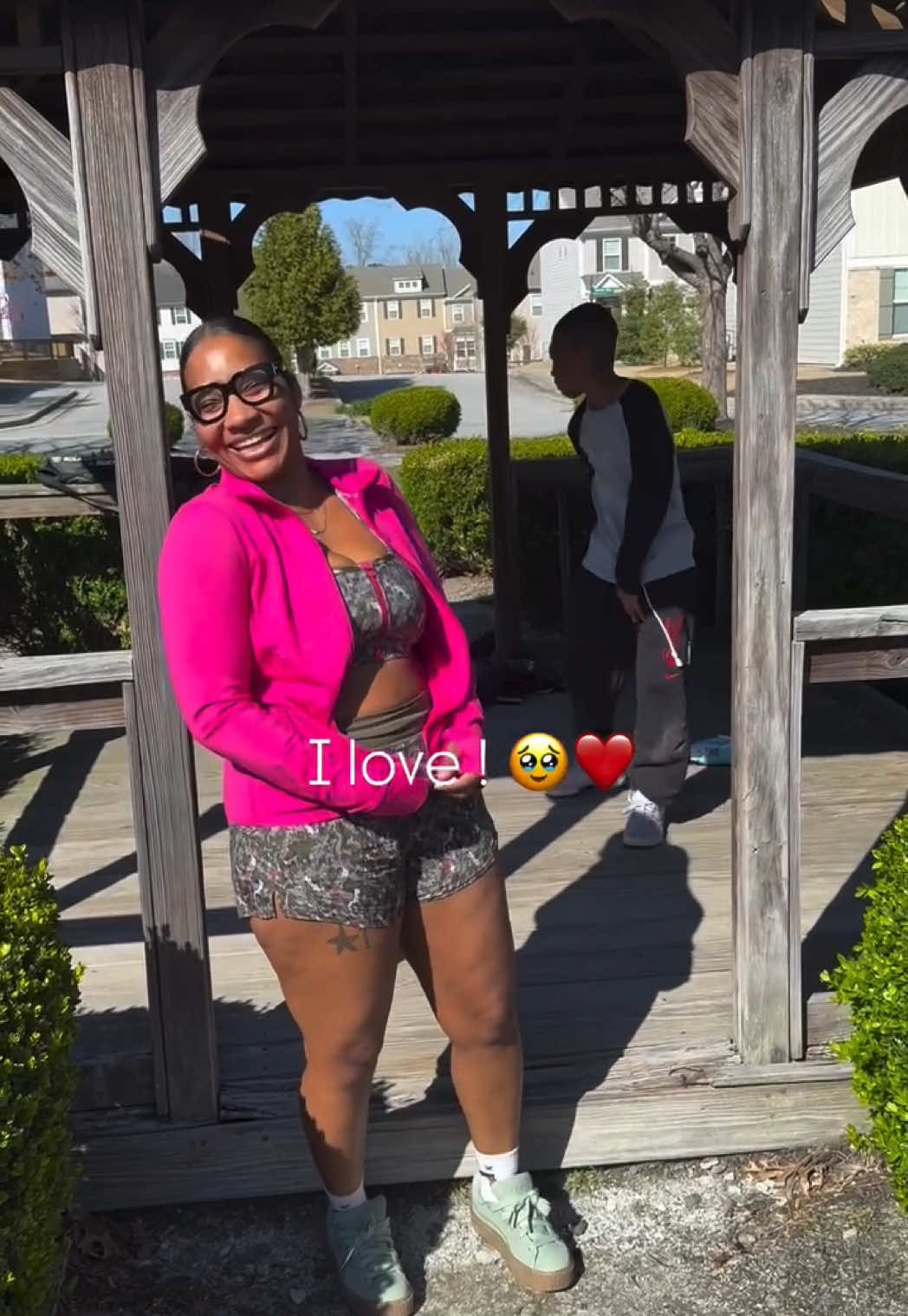 I am in love ❤️ Im usually in all black, but I'm feeling myself in this 3- piece hot pink jacket and camo set from @Fabletics !!  It’s giving bold, it’s giving comfy, and it’s perfect for this sunshine. Anddddd I'm also at 180 from a solid 200 #postpartum !  One step at a time literally!!  #fabletics #fableticspartner #blackmom #motherhood #SelfCare #selflove❤️ #blacklove #woman #momlife #healthychoice #postpartumjourney #postpregnancy #weightloss #walking #mentalhealthrecovery #MentalHealth #taurus #tauruswoman