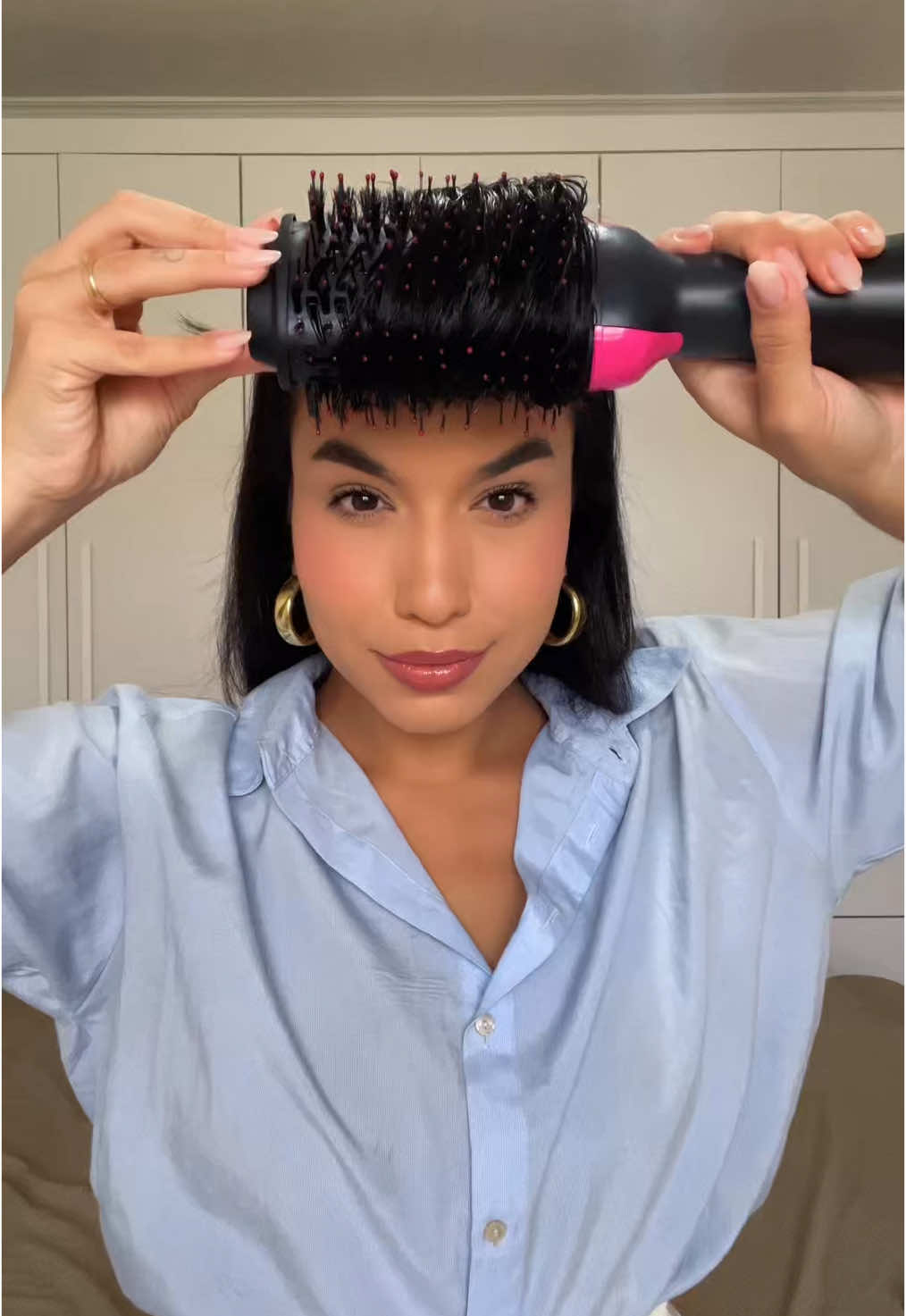 Não tenho muita destreza com o secador e escova, mas essa escova secadora me salva na correria do dia a dia ❣️ . #giftfromtiktokshop #tiktokshopchegou #penteadosfaceis 