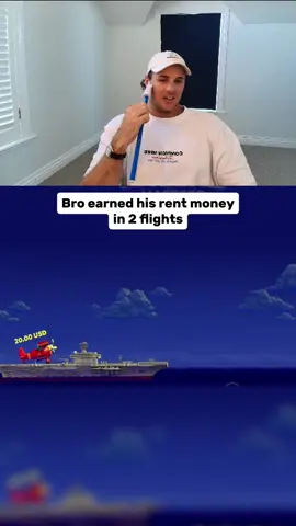 bro earned his rent money in 2 flights 😅 #streamer #kickstreaming 