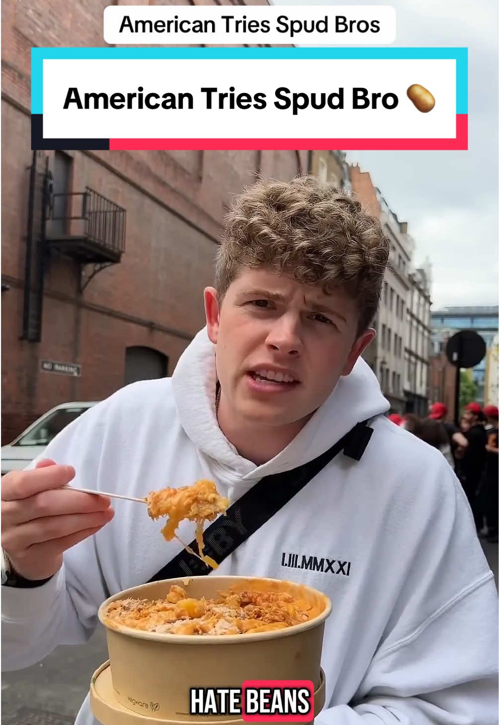 American Tries Spud Bros 🥔 For The First Time #fyp #FoodTok #foruyou #foodreview #FoodLover #unitedkingdom #usa_tiktok #snack 