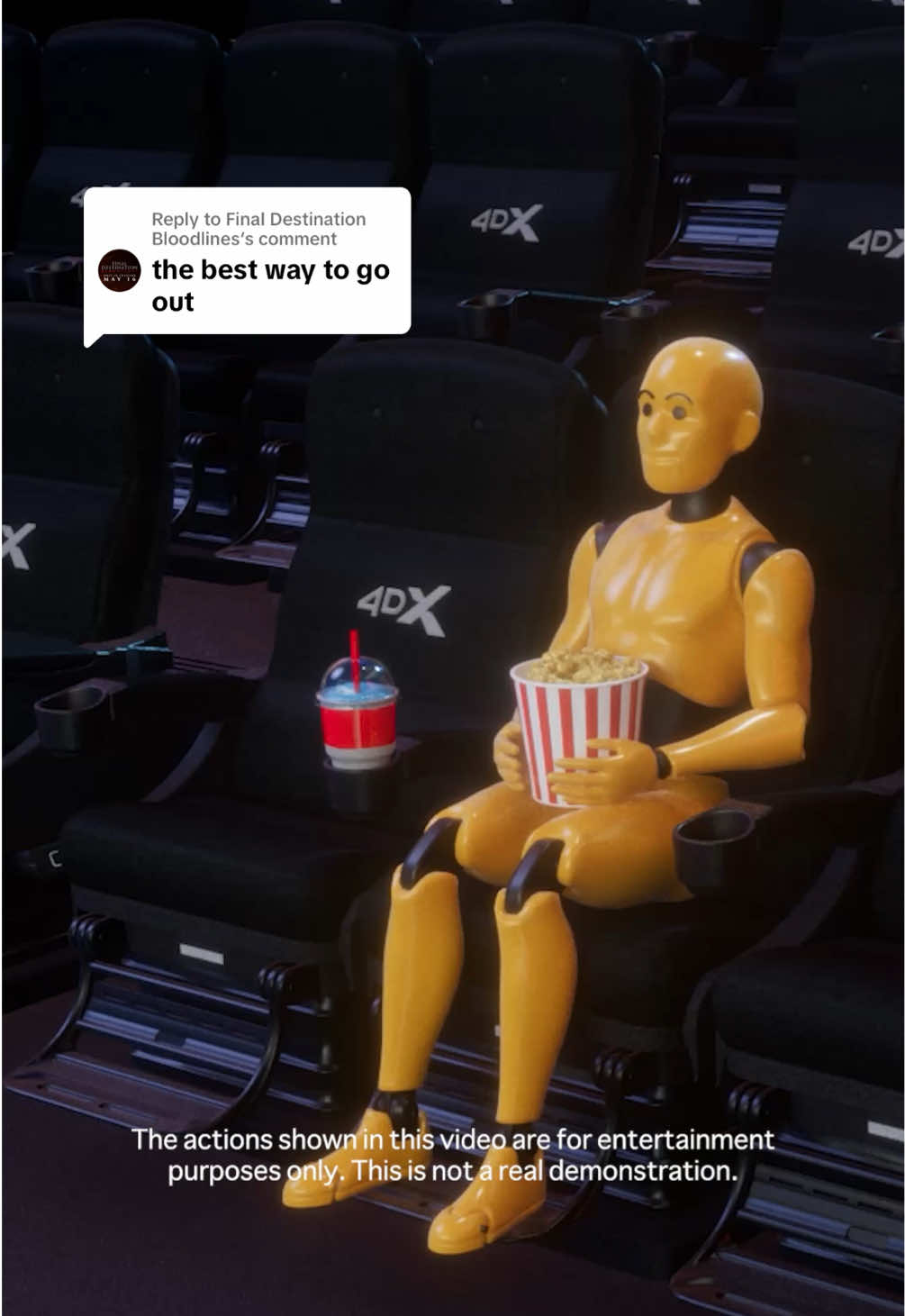 Replying to @Final Destination Bloodlines Get seated…for good. Feel Final Destination Bloodlines in @4DX - Only in theaters May 16. Get tickets now. 