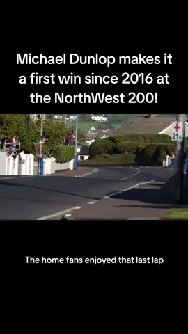 Michael Dunlop makes it a first win since 2016 at the NorthWest 200!#touristtrophy #🇮🇲 #roadracing #isleofmantt #northwest200 #crash 