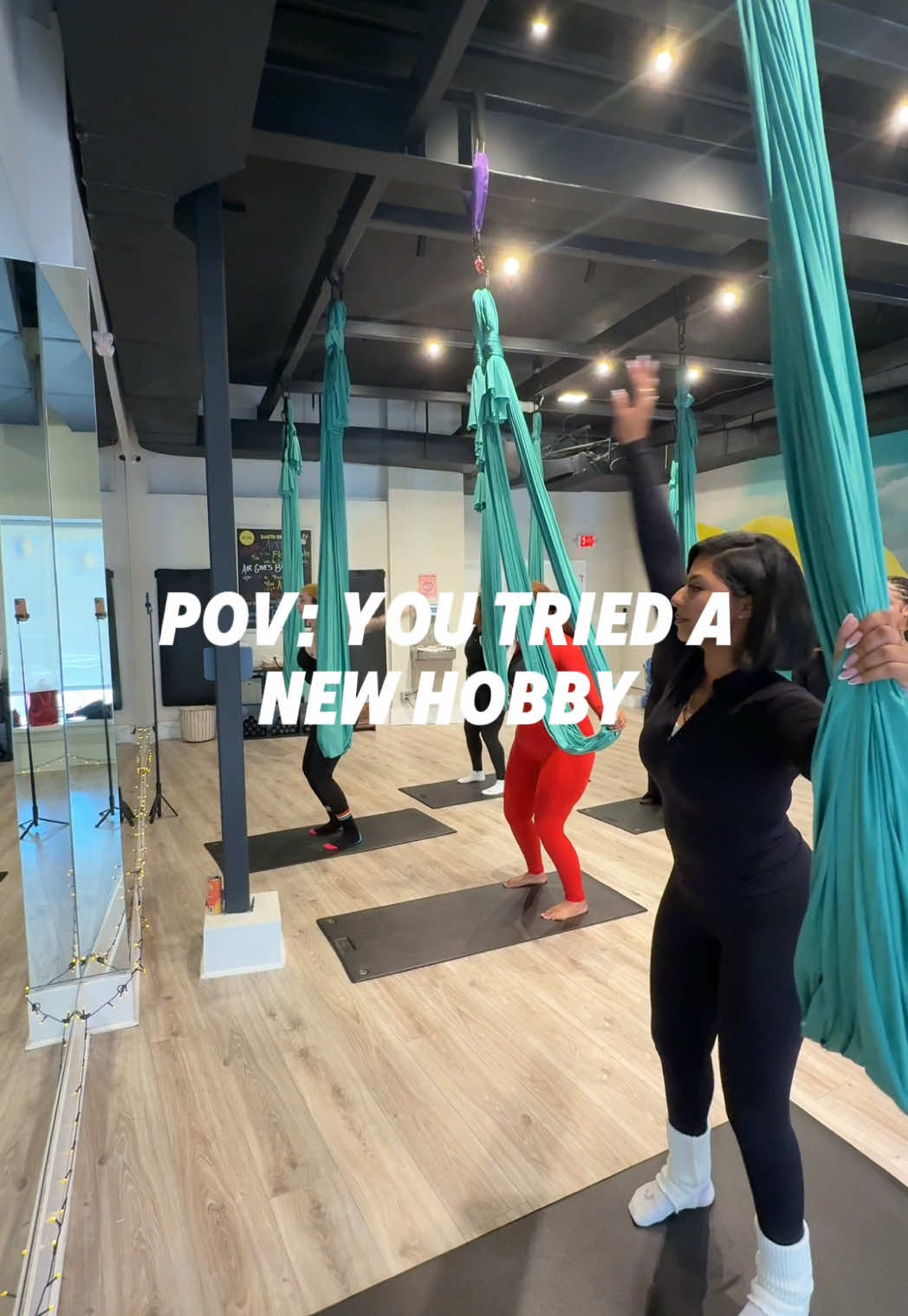 My first aerial yoga class- Should I make this a series? #aerialyoga #yoga #newhobby #thingstodo #nj #CapCut @AIR® Aerial Fitness - NJ 