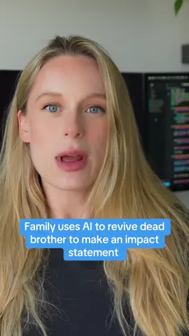 Family Uses AI To Revive Dead Brother For Impact Statement in Killer’s Trial In Phoenix, the sister of Christopher Pelkey, used AI to create a lifelike digital version of him to deliver an impact statement at his shooter’s sentencing. She combined aged-up photos, prerecorded audio, and scripted text, then fed them through AI tools and hours of manual editing to capture her brother’s voice and manner. The AI Pelkey urged forgiveness saying “In another life, we probably could have been friends” the judge sentenced Gabriel Horcasitas to 10½ years. While the family found closure in the process, many had mixed emotions about using AI in this way.  #Tech #technology #ai 