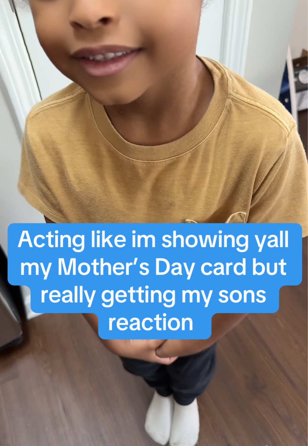 He’s soo proud of his handmade Mothers Day Card🥹❤️ #mothersday #momlife #emotional #happiness #reactionvideo 