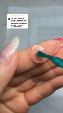 Replying to @Hannah Rose ☀️  This is one of reasons why I dont wear glove, let me know on the comment for tip of using glove for 3d gel!!! Thank you! #nails #nailinspo #diynails #nailtutorialsforbeginners #nailtech #fypシ 