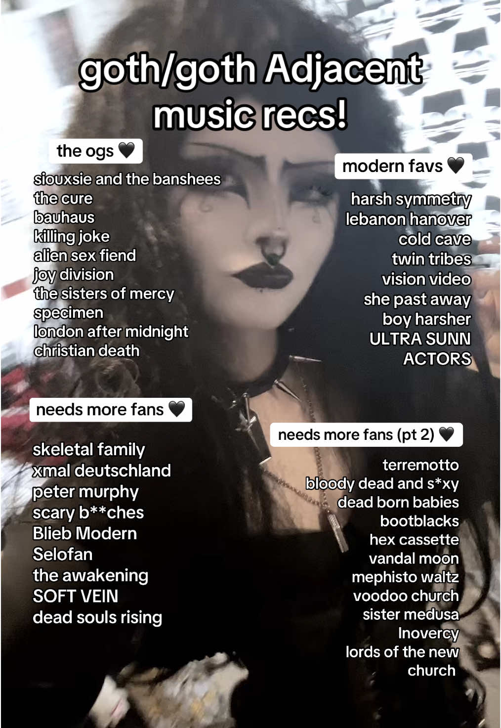 ‼️‼️NOT ALL OF THESE ARE STRICTLY GOTH BUT ALL ARE HEAVILY ASSOCIATED WITH THE SUBCULTURE ‼️‼️ . . #goth #gothmusic 