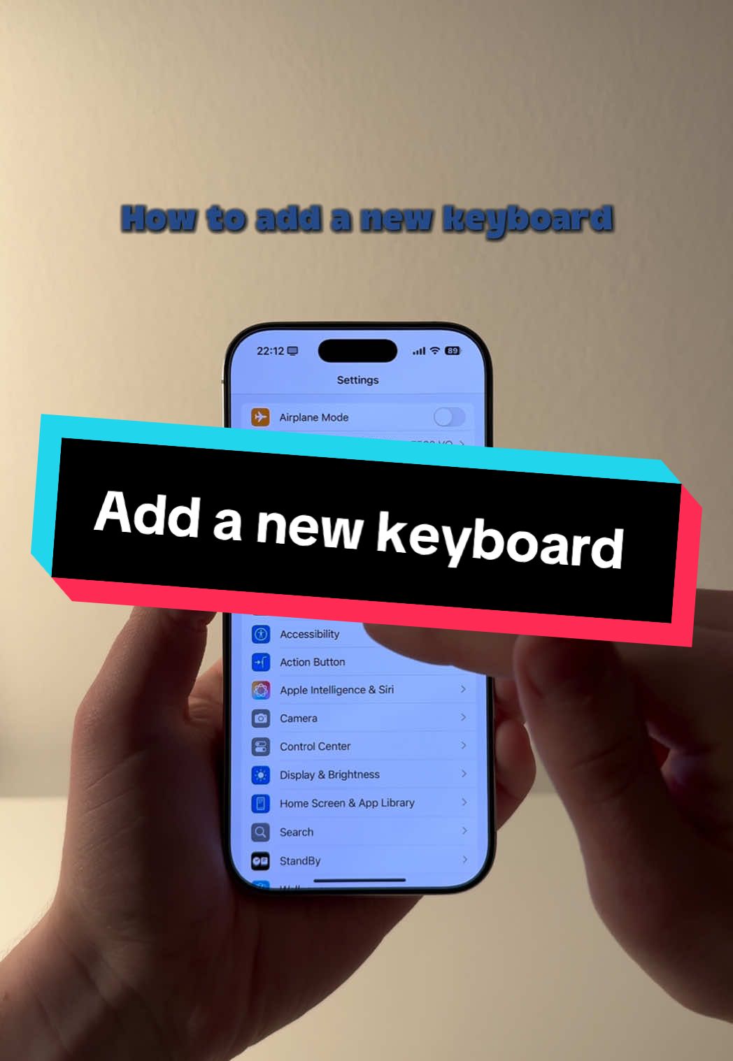 Follow me for more ✅ #iphone #tutorial #keyboard #addkeyboards #newkeyboard #language #newlanguage #howto #Tech #apple #iphonetricks #iphonetips #iphonehack #techtok #applewithleon 