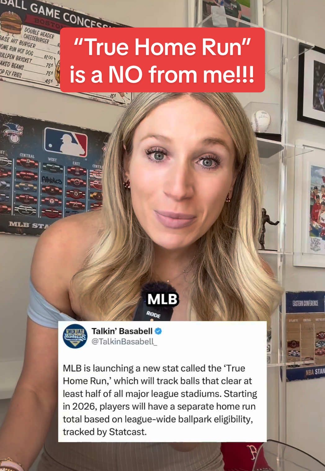 Thoughts on MLB’s new “true home run” stat?? Luckily, it’s NOT REAL!!! #MLB #baseball #majorleaguebaseball #baseballszn #homerun 