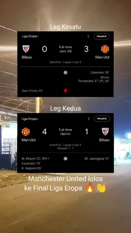 Manchester United lolos ke Final🔥 #manchesterunited #bilbao 