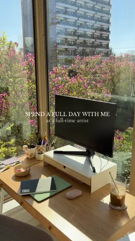 spend a (very admin heavy) day with me as a full-time artist ✨ #morningroutine #fulltimeartist #tiktokartist #selfemployed #emergingartist #9to5 #smallbusinessowner #entrepreneur 