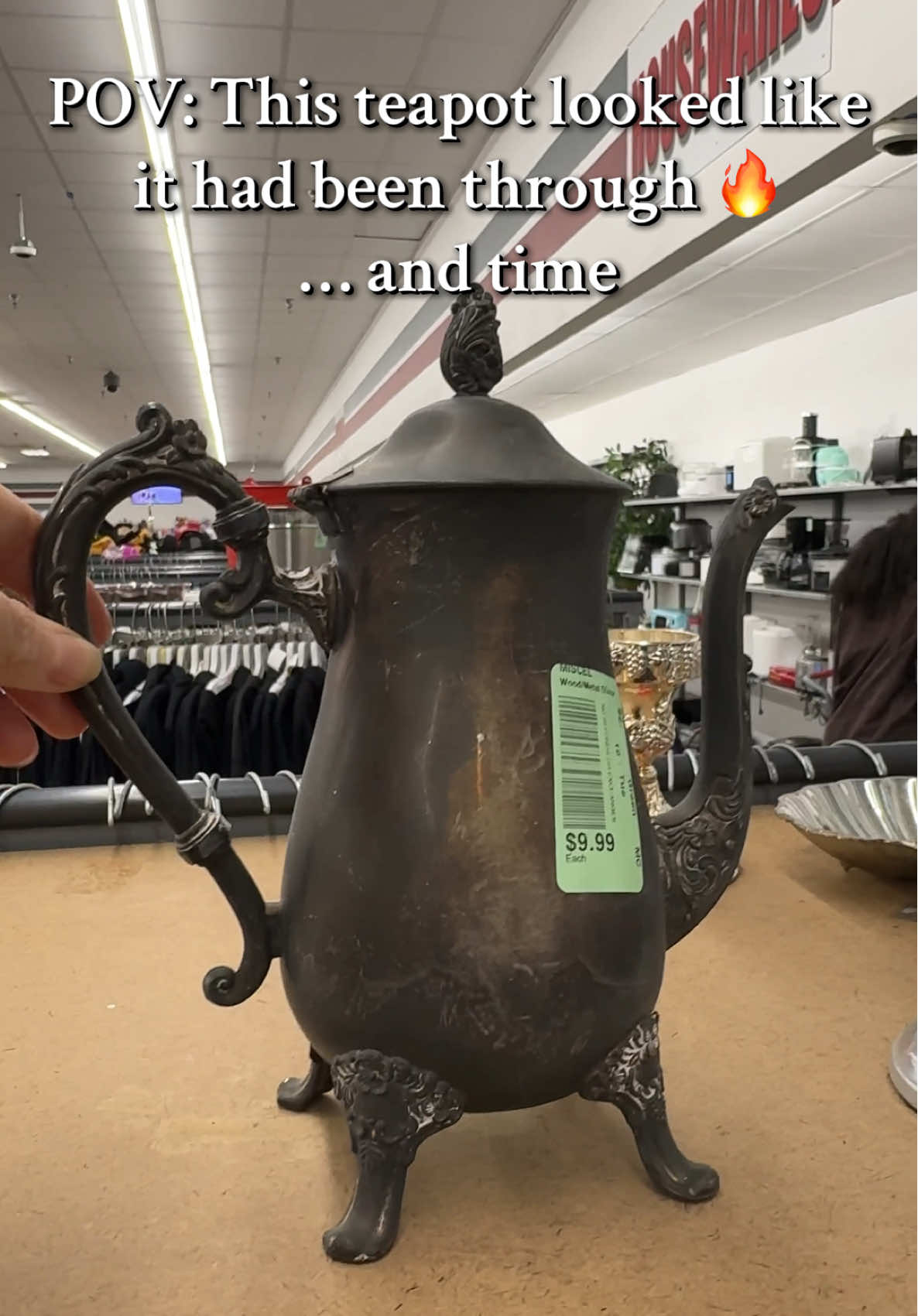 I Found This 1900 Teapot in a Thrift Store… It Looked Destroyed #asmr #cleaning #cleanwithme #thrift #silvercleaning #asmrsounds 
