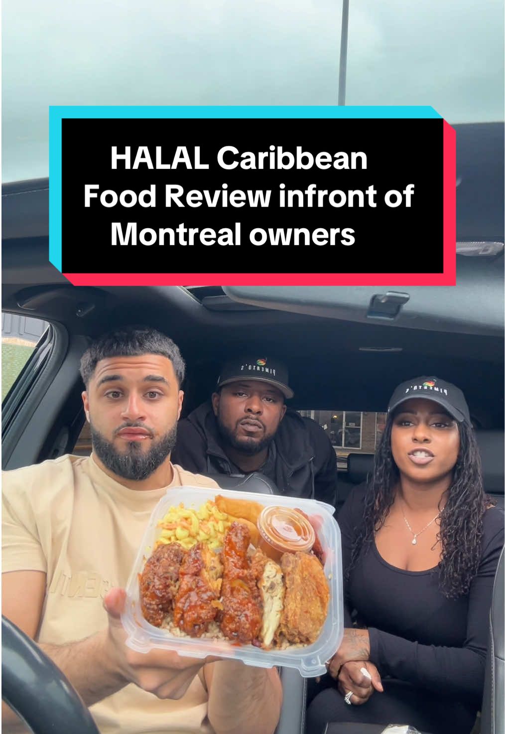 HALAL Caribbean Food Review infront of MTL Owners @Pimento's Caribbean Cuisine #fyp #halalfood #mtl #montreal #westisland #caribbean #foodreview #jamaicanfood #caribbeanfood #jerkchicken 