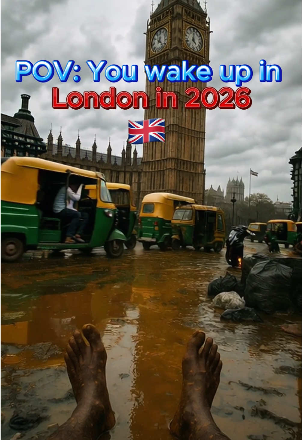 POV: You wake up in London in 2026 🇬🇧 #ai #fyp #pov #london 
