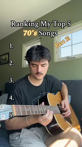 Ranking my top 5 songs from the 70’s! (Pt.3) #cover #top5 #guitar #fyp #acoustic #foryoupage #guitartok #fy #70s 